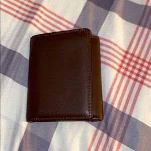 Brown trifold wallet